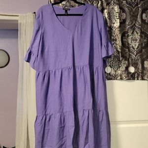 Purple trapez dress
